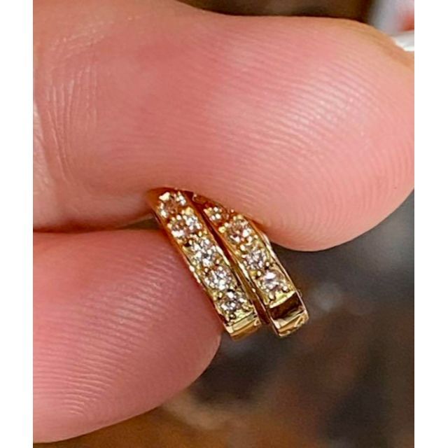 完売しました。。。 ⑮計0.2ct✨ラージメレ５粒✨上質ダイヤ✨小ぶり ピアス メンズのアクセサリー(ピアス(両耳用))の商品写真