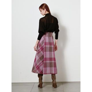 SNIDEL - スナイデル ロービングチェックフレアスカートの通販 by