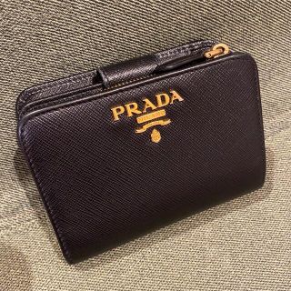 プラダ(PRADA)の美品　プラダ　PRADA二つ折り財布(財布)