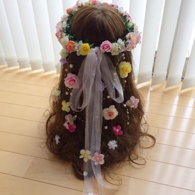 確認画像♡花かんむり♡ラプンツェル レディースのヘアアクセサリー(その他)の商品写真