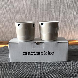 マリメッコ(marimekko)のマリメッコ マグカップ ラテマグ ウニッコ ベージュ×ダークグリーン　250ml(食器)