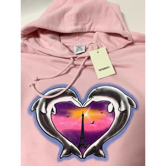 新品《 VETEMENTS 》Dolphins Heart Hoodie S