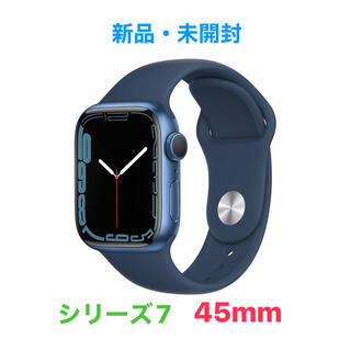 アップルウォッチ(Apple Watch)のApple Watch Series 7 GPSモデル 45mm ブルー(腕時計(デジタル))