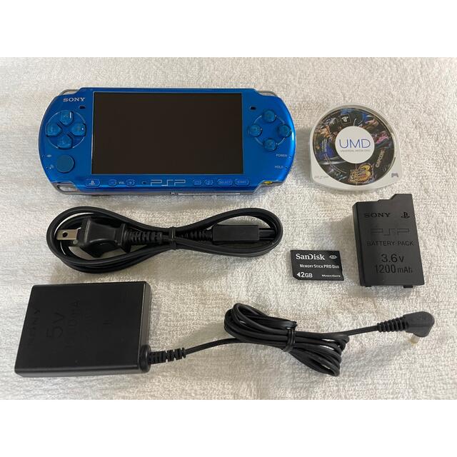 PlayStation Portable - 美品 PSP-3000 バイブラントブルーの通販 by