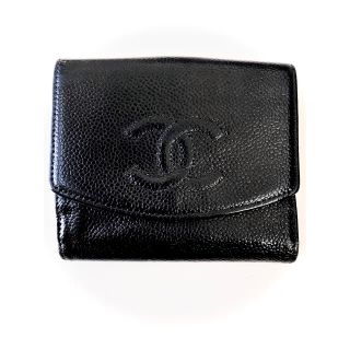 シャネル(CHANEL)のCHANEL シャネル キャビアスキン　折りたたみ財布(財布)