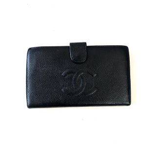 シャネル(CHANEL)のCHANEL シャネル  キャビアスキン 長財布 ブラック(長財布)