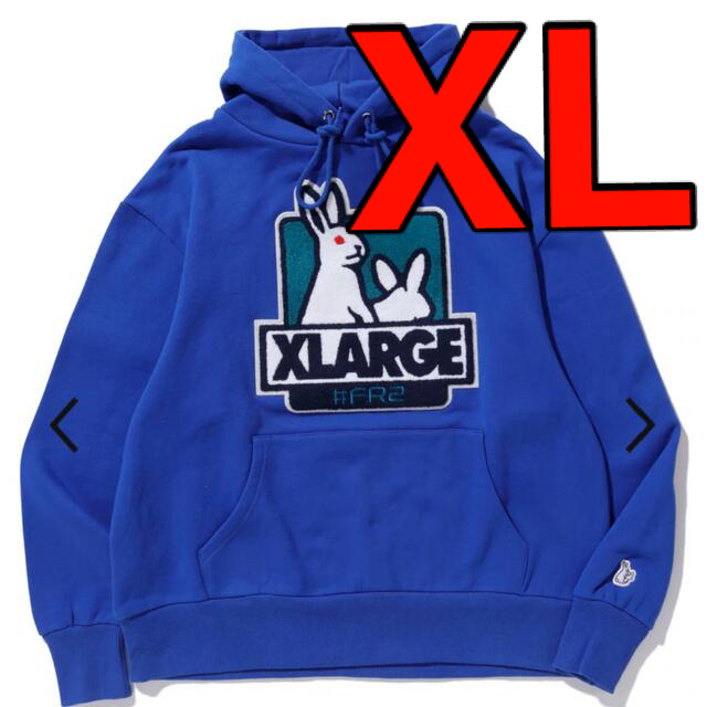 FR2 XLARGE Fxxk Icon Hoodie BLUE XL