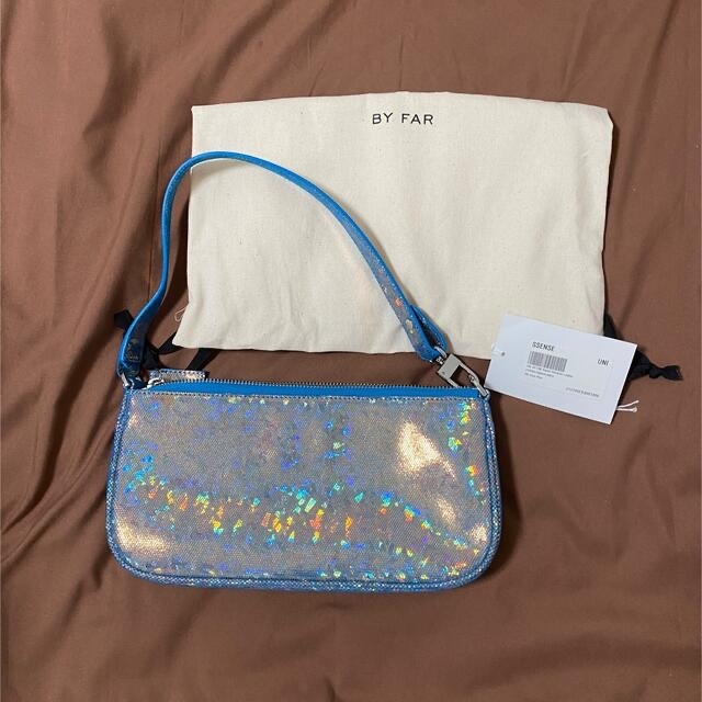 by far blue hologram bag