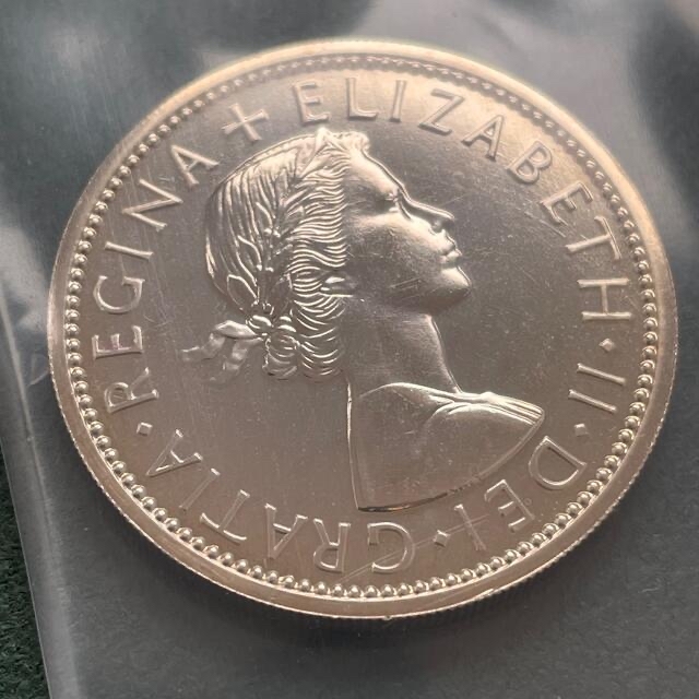 エリザベス女王　イギリス ２シリング 硬貨　1970 プルーフ　完全未使用 エンタメ/ホビーの美術品/アンティーク(貨幣)の商品写真