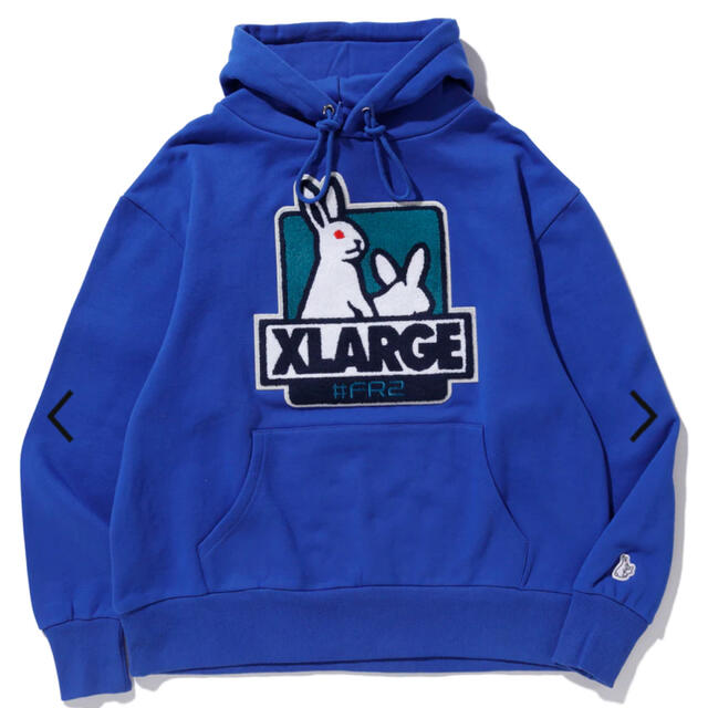 FR2 XLARGE Fxxk Icon Hoodie BLUE M