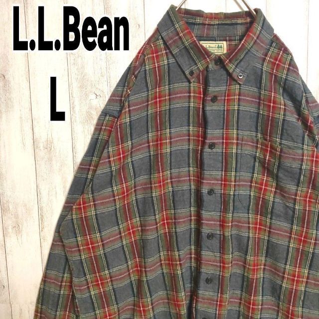 L.L.Bean(エルエルビーン)のL.L.Bean チェック柄　長袖シャツ　L　アメリカ　古着 メンズのトップス(シャツ)の商品写真