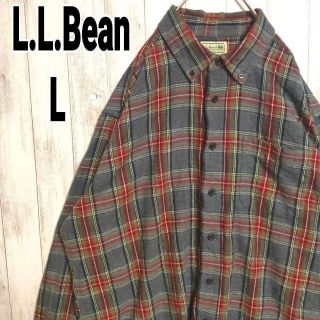 エルエルビーン(L.L.Bean)のL.L.Bean チェック柄　長袖シャツ　L　アメリカ　古着(シャツ)