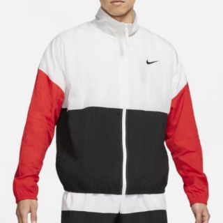 新品 NIKE ナイキ ウーブン ジャケット&パンツ 白黒赤 上下セット M