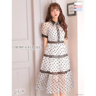 ローブ(ROBE)のドットチュール×マキシドレス(ロングワンピース/マキシワンピース)