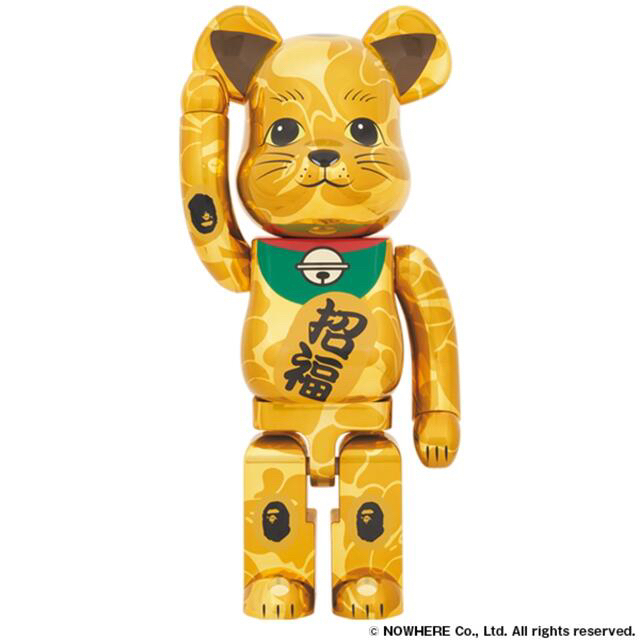 【即発送】BE@RBRICK BAPE 招き猫 金メッキ 銀メッキ 1000％