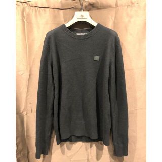 アクネ(ACNE)の【クーポン❣️】Acne Studiosフェイスパッチセーター ブラック S(ニット/セーター)