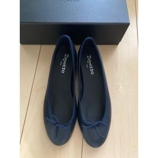 レペット(repetto)の人気❣️レペット ローヒールバレエ シューズ　紺　381/2(バレエシューズ)