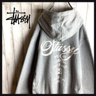 STUSSY - 【希少デザイン】ステューシー☆バックプリント パーカー