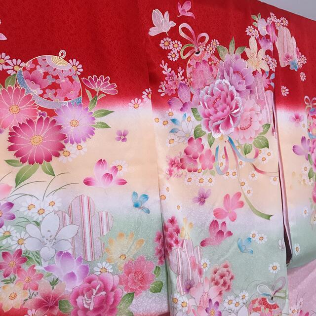 日本製の多色暈し❗️お宮参り着物女の子♦︎祝い着産着初着のしめ祝着