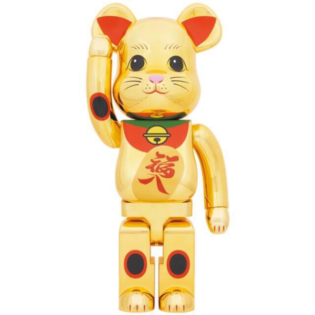 BE@RBRICK 招き猫 福入 金メッキ 1000％ハンドメイド