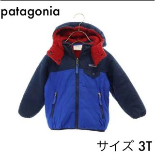 パタゴニア(patagonia)のパタゴニア リバーシブル 中綿 ボアジャケット 3T ネイビー×レッド(ジャケット/上着)