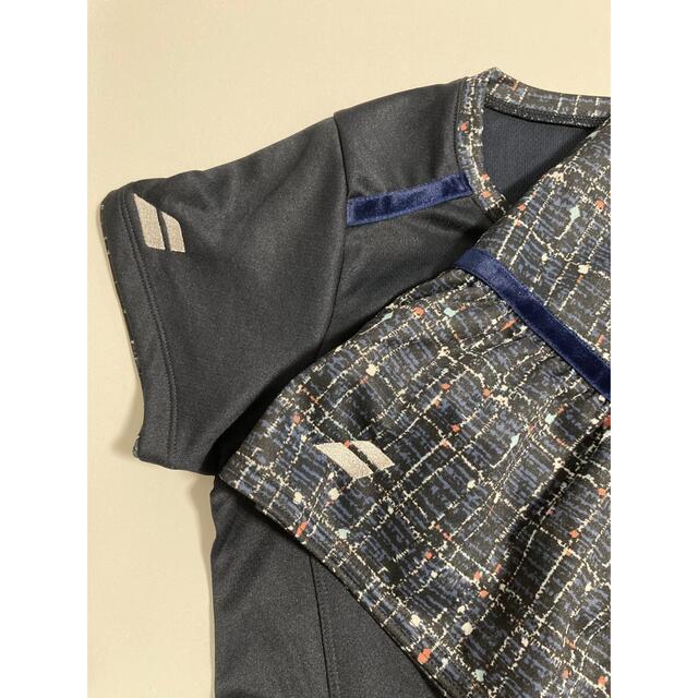 Babolat(バボラ)のバボラ 半袖Tシャツ スコート セット XL ネイビー ツイード柄 スポーツ/アウトドアのテニス(ウェア)の商品写真