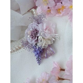 ライトパープル🌸ラベンダー🌸卒園式🌸卒業式🌸入園式🌸入学式🌸431(コサージュ/ブローチ)