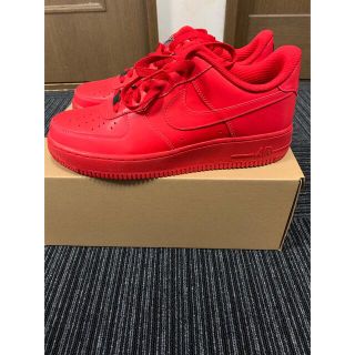 ナイキ(NIKE)の美品　NIKE air force1 ID red(スニーカー)