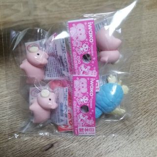 動物消しゴム  ブタ🐷×3  カメ🐢(キャラクターグッズ)