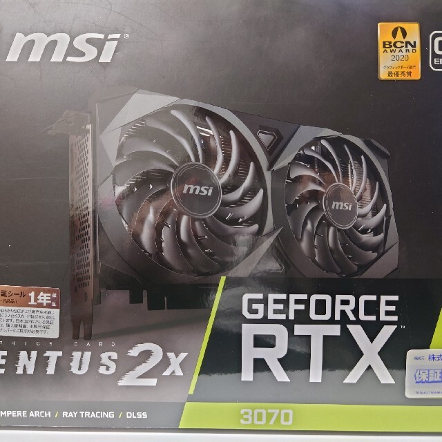 新品未開封　安心保証付 RTX3070 8GB MSI