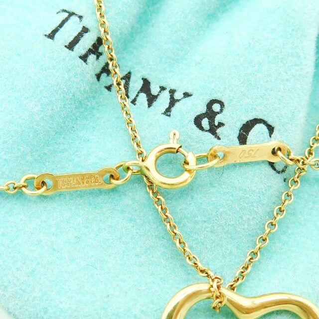 Tiffany & Co.(ティファニー)の美品 ティファニー ゴールド オープンハート ネックレス K18 BF53 レディースのアクセサリー(ネックレス)の商品写真