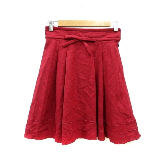 Apuweiser-riche(アプワイザーリッシェ)のアプワイザーリッシェ フレアスカート ミニ ウール 1 赤 レッド レディースのスカート(ミニスカート)の商品写真