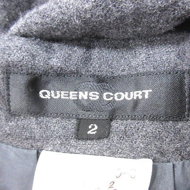 QUEENS COURT(クイーンズコート)のクイーンズコート フレアスカート ミニ ウール 2 グレー レディースのスカート(ミニスカート)の商品写真