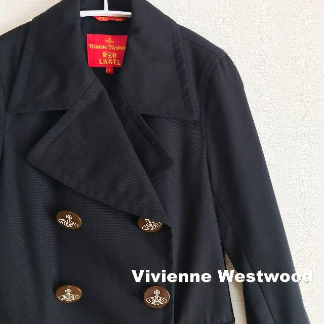 Vivienne Westwood(ヴィヴィアンウエストウッド)の【Vivienne Westwood】ビックORBボタン ショートコート レディースのジャケット/アウター(チェスターコート)の商品写真