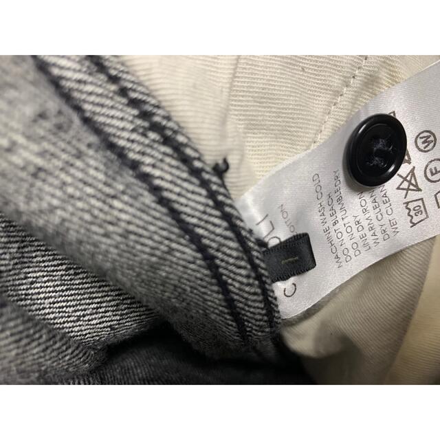 COMOLI(コモリ)のCOMOLI 21SS ベルテッドデニム　サイズ1 ブラックエクリュ メンズのパンツ(デニム/ジーンズ)の商品写真
