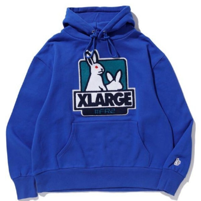 L FR2 XLARGE Fxxk Icon Hoodie BLUE