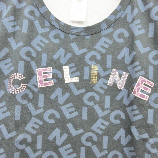 celine(セリーヌ)のセリーヌ アルファベット ロゴ マカダム 総柄 Tシャツ カットソー 半袖 XL レディースのトップス(Tシャツ(半袖/袖なし))の商品写真