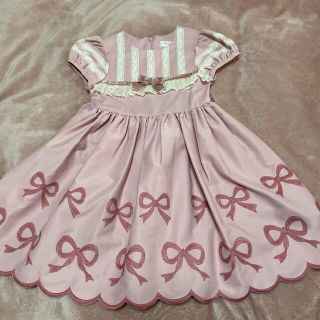 シャーリーテンプル(Shirley Temple)の美品 リボン ワンピース(ワンピース)