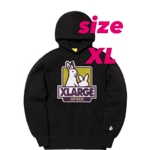 XLARGE FR2 Fxxk Icon Hoodie black XL