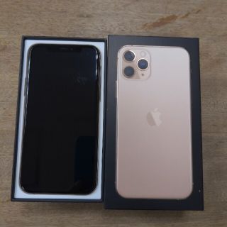 アイフォーン(iPhone)の[値下げしました]iPhone11 pro 256GB ゴールド SIMフリー(スマートフォン本体)