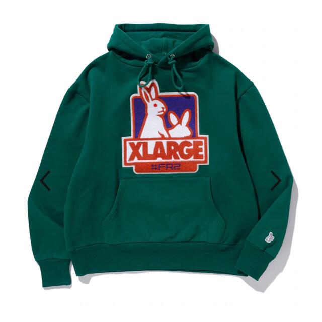 完売品　FR2×XLARGE コラボパーカー　緑　M