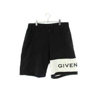 GIVENCHY - ジバンシィ BM509F30AF ロゴ刺繍スウェットハーフパンツ