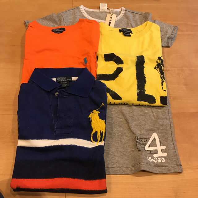 DIESEL(ディーゼル)のDIESELのティシャツとPOLOのTシャツ2枚とポロシャツ キッズ/ベビー/マタニティのキッズ服男の子用(90cm~)(Tシャツ/カットソー)の商品写真