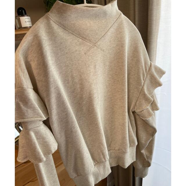 SNIDEL(スナイデル)のハーリップトゥRuffled Cotton-Jersey Sweatshirt  レディースのトップス(トレーナー/スウェット)の商品写真