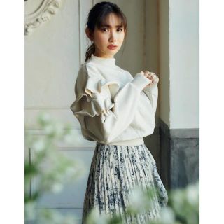 スナイデル(SNIDEL)のハーリップトゥRuffled Cotton-Jersey Sweatshirt (トレーナー/スウェット)