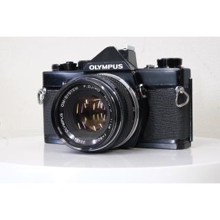 オリンパス(OLYMPUS)のOLIMPUS OM-1 ブラック ZUIKO 50mm f1.8 (整備品)(フィルムカメラ)