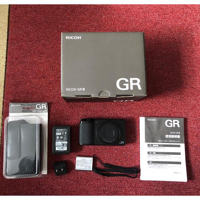 BLACK有効画素数RICOH リコー  GR 3 GRⅢ & ソフトケース