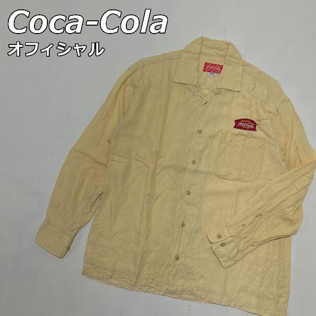 コカ・コーラ(コカコーラ)のCoca-Cola オフィシャル ロゴ パッチ オープンカラーシャツ メンズのトップス(シャツ)の商品写真