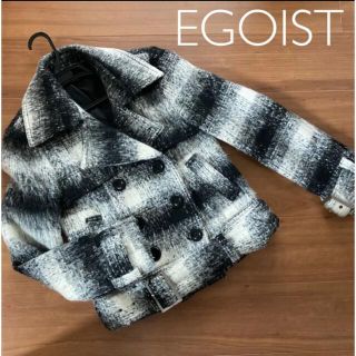 エゴイスト(EGOIST)のEGOIST  チェックコート　アウター　(ピーコート)