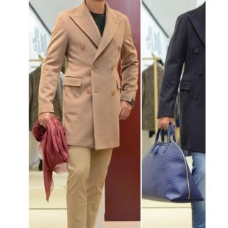 新品未使用】タリアトーレ ダブルブレスト チェスターコート キャメル
